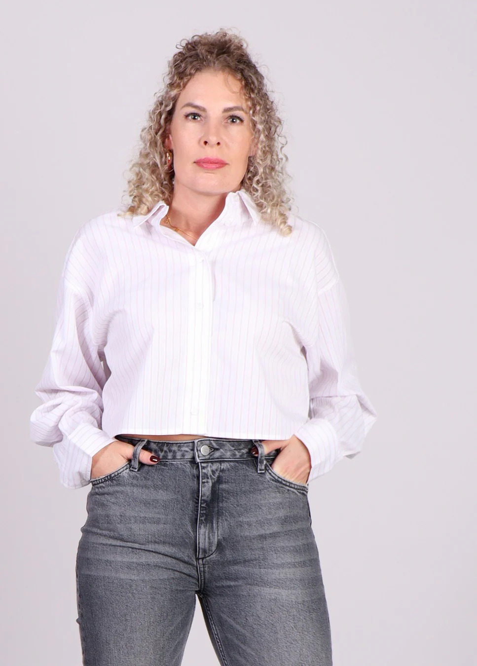 MbyM Te cropped blouse streep emele