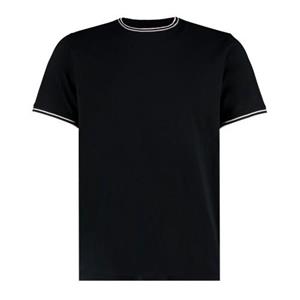 Kustom Kit Heren getipt mode-T-shirt L zwart/wit