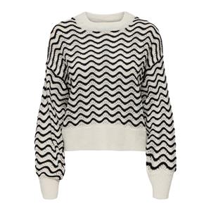 Jacqueline de Yong Jdyrita ls short structure pull kn ecru dessin