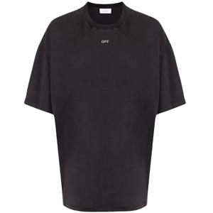 Off-White T-shirt met print - Zwart