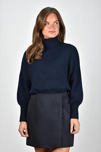 Les Tricots de Lea Les Trictos de Lea trui Monprince met kraag blauw