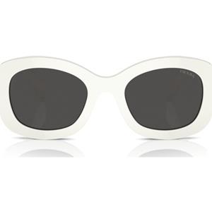 Prada Eyewear Zonnebril met oversized montuur en logo-reliëf - Wit