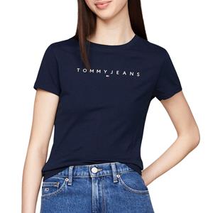 TOMMY JEANS Shirt met korte mouwen TJW SLIM LINEAR TEE EXT met  linear-logo-opschrift