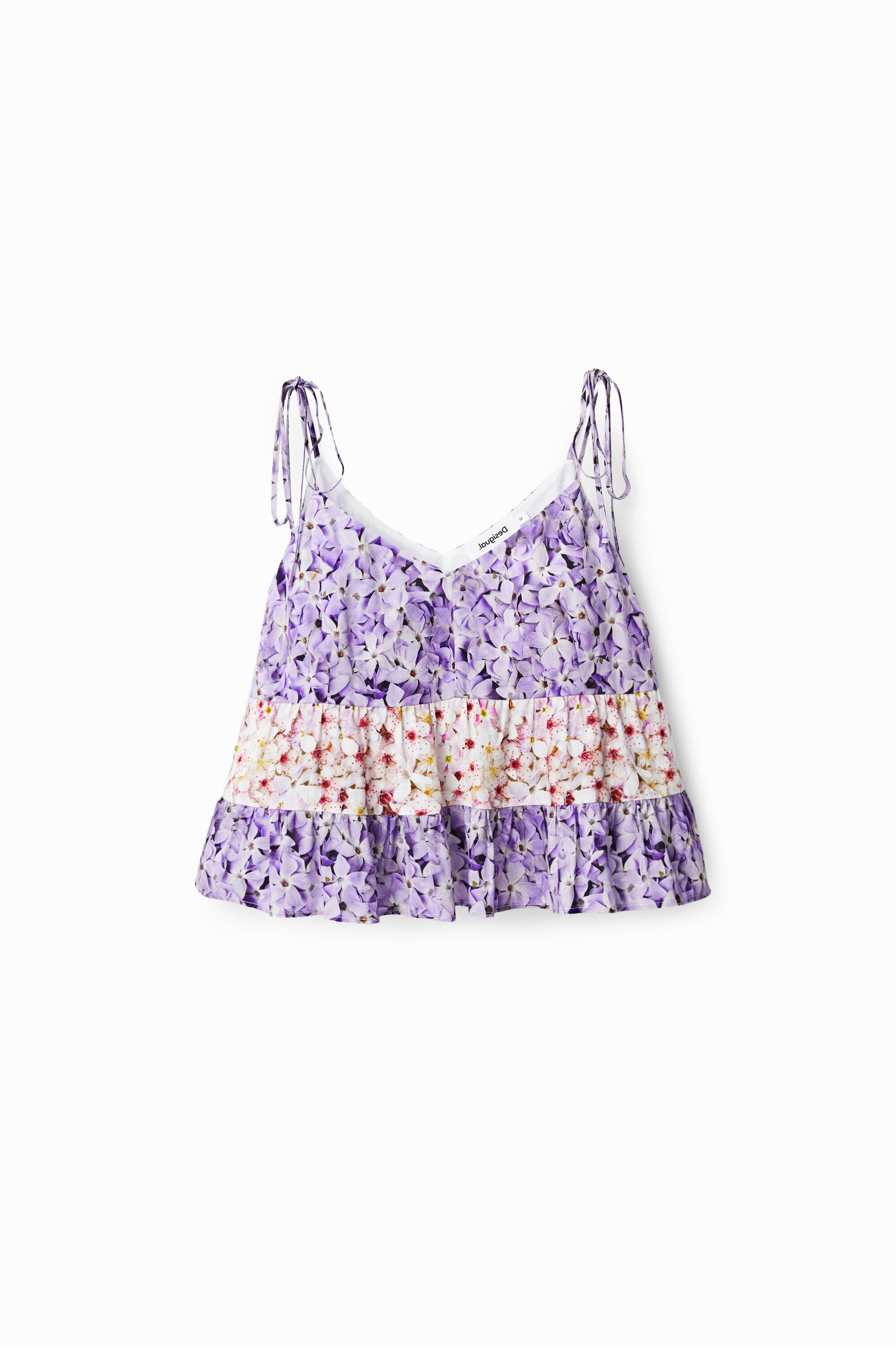 Desigual Singlet met bloemen - RED