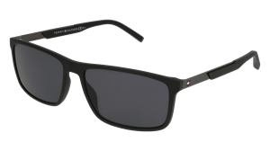 Safilo Tommy Hilfiger TH 1675/S Herren-Sonnenbrille Vollrand Eckig Kunststoff-Gestell, schwarz