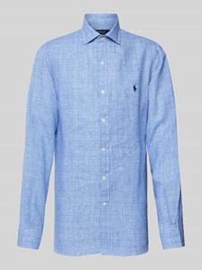 Polo Ralph Lauren Slim fit linnen overhemd met glencheck-motief