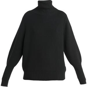 Icebreaker  Women's Seevista Funnel Neck Sweater - Merinotrui, zwart