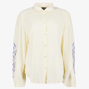 TwoDay dames blouse met geborduurde mouwen ecru