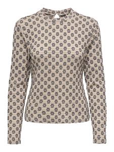 Only Onlmarley l/s high neck top cs jrs humus/flower (b