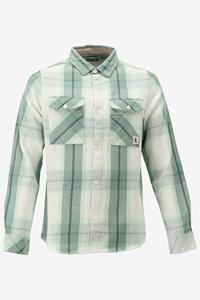 Kultivate Overshirt jumble spray green & ecru check