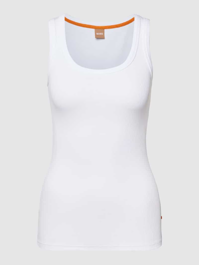 Boss Orange Lange top met een ronde hals