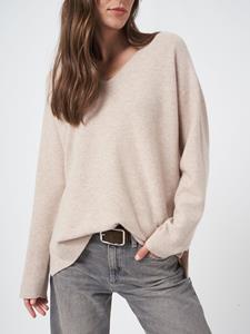 REPEAT cashmere Naadloos gebreide cashmere trui met V-hals