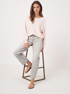 REPEAT cashmere Naadloos gebreide ronde hals cashmere trui