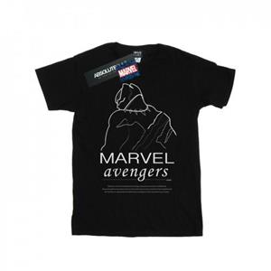 Marvel Black Panther T-shirt met enkele lijn voor heren
