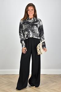 Rohe RÓHE blouse met print zwart