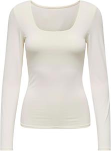 Only Onlea l/s 2-way deep neck top jrs noos cloud dance