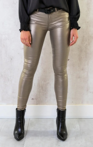 The Musthaves Coating Jeans Metallic Gold