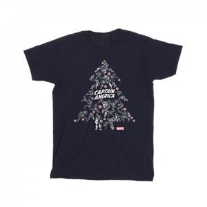 Marvel heren Captain America kerstboom T-shirt L
