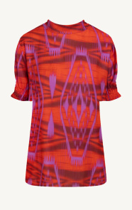 Jurkjes Short Sleeve Top Lilly Fuchsia Rood