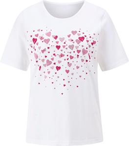 Your Look... for less! Dames Shirt met korte mouwen wit/pink Maat