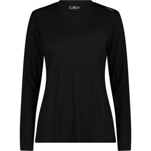 CMP  Women's T-Shirt 34N0886 - Merinoshirt, zwart