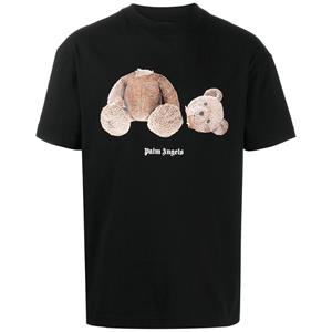 Palm Angels T-shirt met beerprint - Zwart