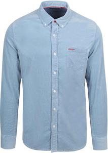 New zealand auckland NZA Overhemd Omar Fine Corduroy Lichtblauw