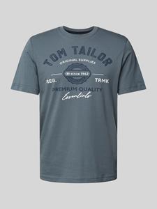 Tom Tailor Regular fit T-shirt met 1/2-mouwen van puur katoen
