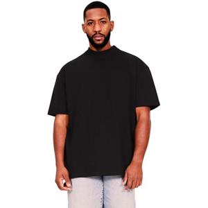Casual Classics Ringgesponnen katoenen lange oversized T-shirt met verlengde halslijn