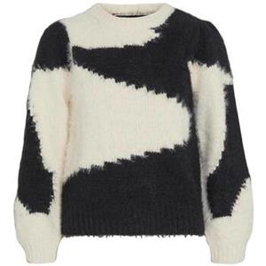 Vila Vikunnuo o-neck ls knit ecru dessin