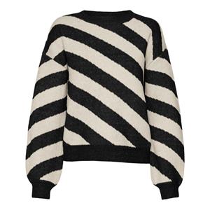 Vero Moda Gebreide pullover met diagonale streepmotief, model 'LARA'