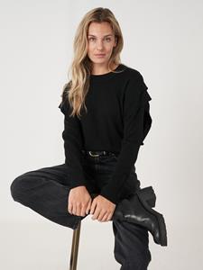 REPEAT cashmere Korte trui met detail aan de schouder