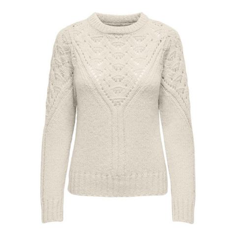 Only Trui met ronde hals ONLALPINA L/S LIFE O-NECK CC KNT