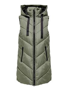 Jacqueline de Yong Jdyskylar padded hood waistcoat otw steel
