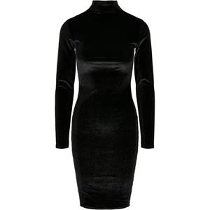 Urban Classics Dames fluwelen schildpad hals jurk