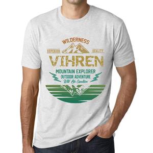 Ultrabasic Heren Vintage T-shirt Grafisch T-shirt Bergonderzoeker VIHREN Vintage Wit