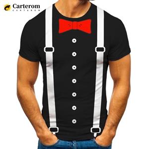 Bobby 2 Neppak 3D-geprint T-shirt Smoking Retro Stropdas Pak Patroon Modetrend Grappig T-shirt Mannen Gepersonaliseerd Casual T-shirt