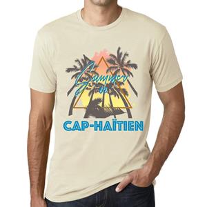 Ultrabasic Heren Vintage T-shirt Grafisch T-shirt Zomer Driehoek Cap-Ha?tien Natural