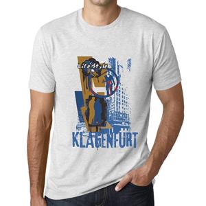 Ultrabasic Heren Vintage T-shirt Grafisch T-shirt Klagenfurt Lifestyle Vintage Wit