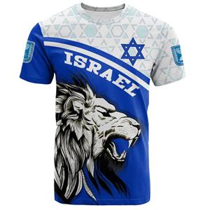 ETST 07 Israël Vlag Heren T-shirt 3D Gedrukt Israëliërs Nationale Embleem Tops Korte Mouw O-hals Oversized Sport Tee Shirt Kleding