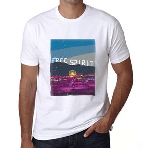 Ultrabasic Grafisch T-shirt voor heren Music Fest Free Spirit Wit