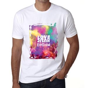 Ultrabasic Grafisch T-shirt voor heren Love Music Festival wit