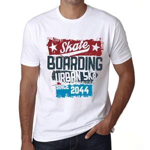 Ultrabasic Vintage T-shirt voor heren Grafisch T-shirt Urban Skate Sinds 2044 Wit