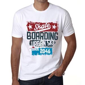 Ultrabasic Vintage T-shirt voor heren Grafisch T-shirt Urban Skate Sinds 2046 Wit