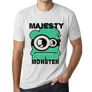 Ultrabasic Heren Vintage T-shirt Grafisch T-shirt Majesteit Monster Vintage Wit