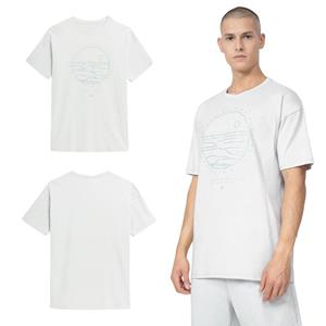 4F Men's t-shirt  warm light grey M365 size L