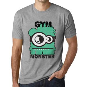Ultrabasic Heren Vintage T-shirt Grafisch T-shirt Gym Monster Grijs Gemêleerd