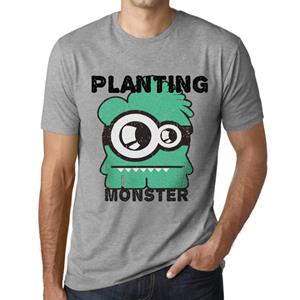 Ultrabasic Heren Vintage T-shirt Grafisch T-shirt Planten Monster Grijs Mergel