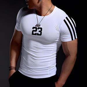 Baibao QIQI Nieuwe Mode Heren Zomer Casual Comfortabel Nauwsluitend T-shirt Sport Gym Sportkleding Sneldrogend Ademend T-shirt XXS-6XL