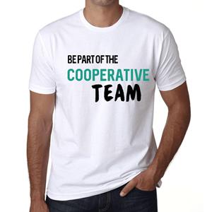 Ultrabasic Vintage T-shirt voor heren, grafisch T-shirt, maak deel uit van het coöperatieve team Wit
